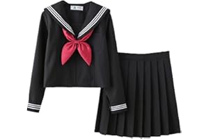 DAIWEN Japanese Sailor Uniform Cosplay JK Uniform Sailor Suit School Costume Outfit, JK Uniform Cosplay Costume Sailor Suit Cosplay for Women Girls
