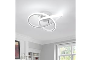 Comely Lámpara de Techo LED Moderna, 30W 3300LM Plafon LED Techo de Hoja de Trébol, Blanco Frío 6500K Luz de Techo de Acrílico Blanco para Dormitorio Cocina Sala de Estar Pasillo