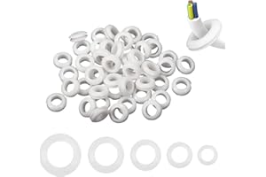 TMRBBESTY Gummitülle Kabel, Gummitüllen Set, Gummitüllen Für Kabel, 100 Stück, Weiß, 3mm,5mm,7mm,10mm,12mm, Gummistopfen Unterlegscheiben Sortiment, Blindstopfen Gummidichtung Für Kabel Stecker