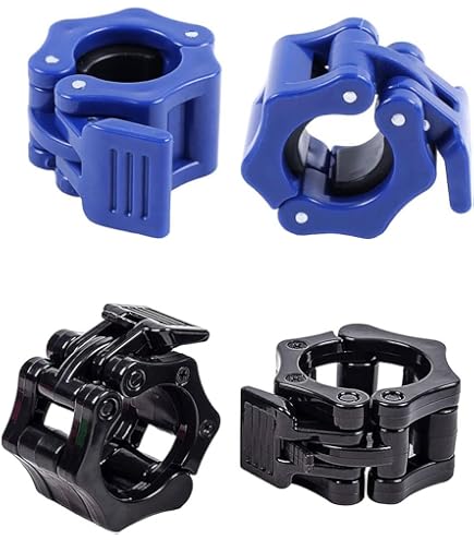 Forcefree Morsetti A Sgancio Rapido Per Bilanciere Olimpico 50mm - Gomma Antiscivolo TPR, Collari Da Powerlifting, Coppia Rossa