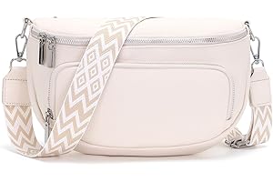 Boadlol Große Bauchtasche Damen umhängetasche Crossbody bag Schultertasche Brusttasche Leicht mit Mehrere Fächer Verstellbar