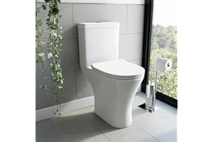 ORCHARD BATHROOMS Orchard Derwent Round Rimless Comfort Height Close coupled Toilet with Slim Soft Close seat - White Close coupled Toilet, Round Close coupled Toilets, Toilets