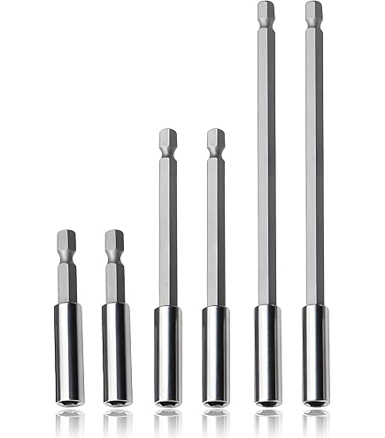 Rocaris 5er Set Extra Lange Kreuzschlitz-Schraubendreher-Bits, 30,5 Cm, 1/4-Zoll Sechskant, Magnetisch, S2-Stahl