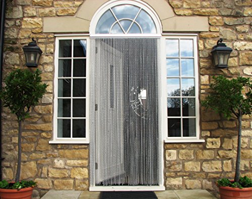 Vermatik Premium Aluminium Chain Link Fly Curtain, Insect Door Screen - 10 Year Warranty - 99cm x 210cm