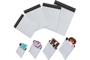 AENZA Le Grand Enveloppe Plastique Expedition 4 Tailles Pochette Colis Sacs de Transport Autocollants Opaques Emballage Colis Vinted Vetement Sacs de Transport Logistique Emballages Plastique Envoi 50pcs