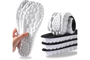 CHANGZHONG Men Women Memory Foam Insoles with Arch Support Comfort Massage Insoles Replacement Shoe Inserts for Work Boots Running Trainer blackwhite39-40