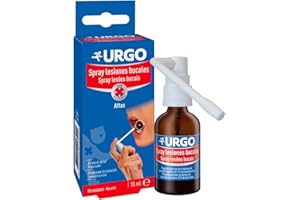 Urgo - Aftas Spray - Tratamiento para aftas, llagas y pequeñas heridas bucales con Ácido Hialurónico, Alivio y cicatrización de las llagas bucales - Spray de 15 ml