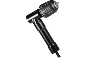 HSEAMALL Right Angle Drill Attachment,0.8-10mm Right Angle Bend Extension 90 Degree Cordless Drill Attachment Adapter 8mm Hex Shank for Tight Corner Workspace
