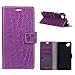 Produktbild Wiko Sunny 2 Plus Hülle, CHIHENG Krokodil-Muster Retro-Textur PU Leder TPU Innen Standfunktion Karteneinschub und Magnetverschluß Schale Schutzhülle Tasche Etui Hülle für Wiko Sunny 2 Plus 5.0" Lila