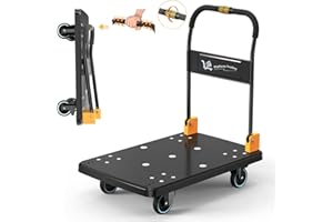 NS JUVYIG N&S Juvyig Chariot de Transport Pliable à Une Main 200 kg Jaune Petite Taille