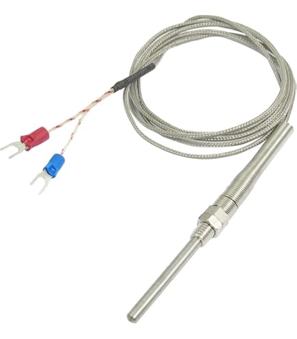 QUARKZMAN K-Typ Thermoelement M6 – 3 M Kabel, 0–800 °C, 2 Stück, Für Motoren & Industrie