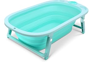wuuhoo® I Vasca da Bagno ergonomica per Bambini Nemo I per Neonati e Bambini Piccoli I con Tappo di Scarico per scaricare l'acqua I Vari Colori Verde