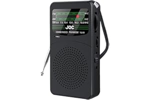 ONGNIUU Radio Portable AM/FM, Petite Radio à Piles avec Clip et Cordon/Lampe Torche, Fonction écouteurs, Excellente Qualité Sonore, Mini Radios de Poche pour Courir, Marcher, Voyager, Camper