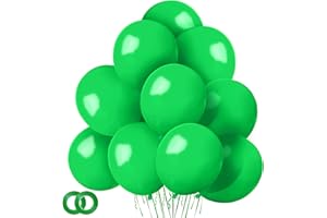 ASIYUHY Green Balloons 100 Pack 12 Inch Matte Green Latex Balloons for Christmas Day Wild Safari Birthday Party Wedding Baby Shower Decoration