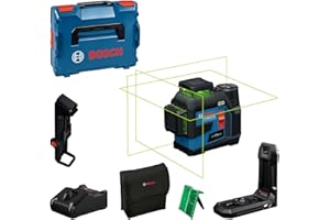 Bosch Professional Laser liniowy GLL 12V-100-33 CG (laser 3 x 360°, zasięg pracy 100 m (promień) z odbiornikiem, IP 65, Levelling Remote, LB 10, DK 20, akumulator, ładowarka, pokrowiec, L-BOXX)