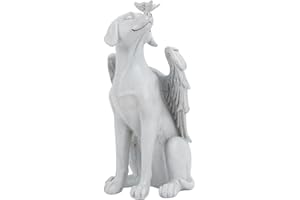Duronge Statua Pietra Commemorativa Cane, Figurine Angelo del Cane, Regali Commemorativi Cane, Statua Decorativa Giardino per Onorare Il Caro Cane, per Casa, Giardino, Cortile