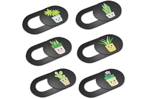 KARBOME Tapa Webcam Ultrafina Negro (6 Unidades) | Tapar Camara portatil PC, Mac y Tablet | Planta | Set-F3