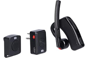 Annadue Walkie Talkie Bluetooth-Headset für für HYT, -PTT-Taste und Bluetooth-Adapter, Zwei-Wege-Wireless-Bluetooth-Headset, für /Android und Andere