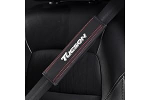 CREEST 2 Coche Cuero Almohadillas para Cinturón de Seguridad Protectoras, para Hyundai Tucson Accesorios Interiores