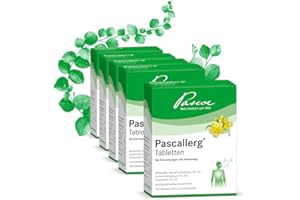 ‎PASCOE NATURMEDIZIN SEIT 1895 Pascoe Pascallerg: bei Heuschnupfen - bei allergisch bedingtem Juckreiz in Nase & Augen - unterstützt bei allergischem Fließschnupfen - mit Wildem Jasmin - glutenfrei - ab 1 Jahr (5x100 Tabletten)