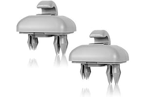 KAIRUIERD Compatible 2-Pack Sun Visor Clips for Audi - Car Sun Visor Hooks - Replacement Sun Visor Bracket Hanger for Audi A1 A3 A4 A5 Q3 Q5(8E0 857 562) A7 B6 B7 B8 S4 S5(Grey)