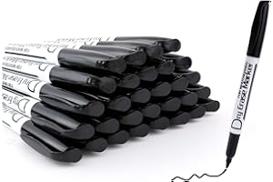 ‎VOLCANICS Volcanics Whiteboard Marker Stifte 36er Set Rundspitze Folienstift Abwischbar Glasboard Marker ca.1 mm Trocken Rückstandsfrei Boardmarker Fein (Schwarz)
