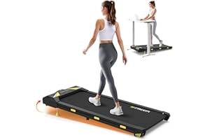 FreepiFitness Walking Pad with Incline,2.5HP Low Noise Under Desk Treadmill, Walking Pad with Remote Control, Portable Treadmill with 140 KG Capacity for Home Office