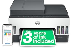 HP Smart Tank 7305 All in One Printer, Perfect for Home, Colour, Wireless, Print, Scan, Copy, Includes up to 3 Years of Ink, Refillable, Document Feeder, 2-Sided Printing, Easy Setup