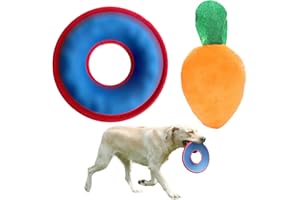 BDSHUNBF 2 Pezzi Frisbee per Cani, Giocattolo del Disco Volante del Cane, Giochi d'Acqua e Giochi per Il Nuoto, Allenamento Interattivo Anello, Outdoor Formazione Fetch Toy per Cani Grandi e Piccoli