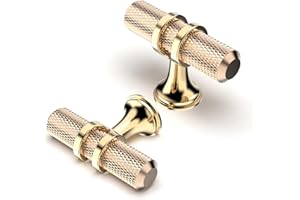 FURNIWARE Pack of 10 Cabinet Knobs Pulls Handles, Drawer Pulls Door Handles, Furniture Cupboard Drawer Cupboard Dresser Knobs for Kitchen Dresser Drawer Bathroom,Gold + Oxidized Bright Gold