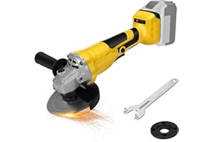 KISTRBA Cordless Angle Grinder Compatible with Dewalt 18V 20V Max Battery, 125mm Brushless Angle Grinder Tools, 0-10000RPM, for Cutting, Grinding, Polishing (Tool Only, No Battery)