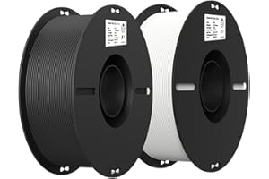 Creality Ender PLA Filament 1.75mm 3D Printer Filament, 2kg Cardboard Spool (4.4lbs), Dimensional Accuracy +/- 0.03mm, Fit Most DIY Printer (White*1KG & Black*1KG)