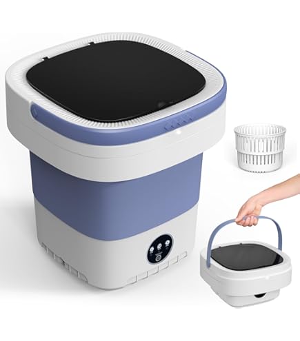 Lavatrice Pieghevole Portatile, Mini Lavatrice Automatica a