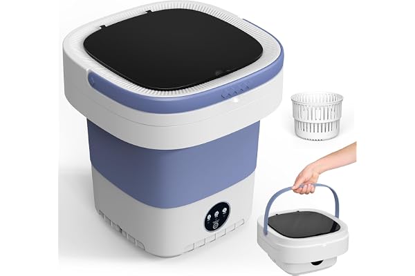 Mini Machine à Laver,12L Machine a Laver Portable,Mise à Jour Mini Lave Linge avec 3 Modes de Nettoyage en Profondeur & Panier D'essorage Amovible.Washing Machine Pliables pour Appartements,Dortoirs