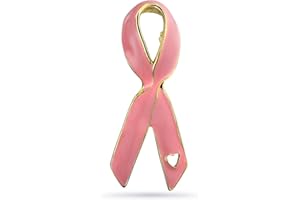 BLING JEWELRY Epingle À Broche En Forme De Ruban De Sensibilisation Au Cancer - Argent Rose Émail Violet - Symbole De Soutien Et De Survie - Accent Argenté Plaqué Or - Bijoux De Réflexion Pour Les Femmes