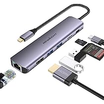 Hub USB-C 5 En 1 NOVOO - HDMI 4K, 2x USB 3.0, Lecteur SD/TF - Compatible MacBook, Huawei, Chromebook