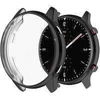 M.G.R.J® Soft TPU Front Protection Case Cover for Amazfit GTR 2 / GTR 2E Smart Watch (Flexible|Silicone|Black)