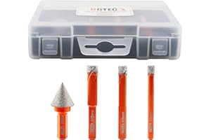 BGTEC Diamentowe wiertło do płytek 6/8/10 mm - 1 sztuka diamentowe wiertło fazowe 20 mm - do ceramiki, granitu, porcelany, płytek, gresu porcelanowego, muru, marmuru.