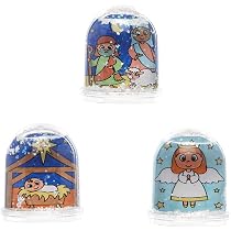 Kit 4 Boules à Neige Animaux Forêt Baker Ross - À Personnaliser Avec Dessins - Paillettes Incluses - Loisir Enfant