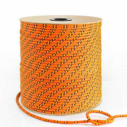 20m POLYPROPYLENSEIL 10mm ORANGE Polypropylen Seil Tauwerk PP Flechtleine Textilseil Reepschnur Leine Schnur Festmacher Rope Kunststoffseil Polyseil geflochten - 3