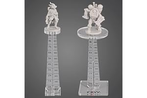 CZYY D&D Flying Miniatures Combat Riser (Set of 2) Acrylic Laser Cut Flight Stand Terrain from 0 to 9999 ft Perfect for Dungeons and Dragons, Warhammer and Other Tabletop RPG