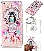 Produktbild Hülle iPhone 6S (4,7 Zoll) Hülle, Apple iPhone 6S (4,7 Zoll) Hülle TPU Case Schutzhülle Silikon Case,Niedliche Cartoon Malerei Durchsichtige Rückschale und TPU Bumper Handy Tasche Case Cover Etui für Apple iPhone 6S (4,7 Zoll) + Schlüsselanhänger (I) (12)