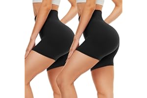 Gayhay 3er Pack Radlerhosen Damen Kurz Leggings für Kleid High Waist Sporthose Sport Yoga Biker Shorts Sommer Hotpants Boxershorts Set
