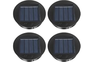 CNMTCCO Solar Lights Replacement Parts 4 Pieces 8 cm 1.2 V 600 mAh LED Solar Panel for Outdoor Hanging Lanterns, IP44 Waterproof Solar Light Bulb Replacement, for Garden Patio Table Light Decor