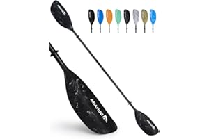 Abahub Adjustable Kayak Paddle 210-230 cm/ 230-250 cm Floating Kayaking Oars Boating Oars Canoeing Oars Black