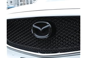 ZSQNB Auto Lenkrad Logo Aufkleber Front Badge Rear Trunk Emblem Trim, FüR Mazda Cx-5 Cx5 2017 2018 2019 2020, Black