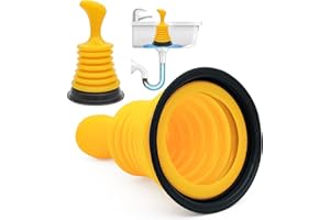 FHINTORY Ventouse deboucheur, Deboucheur evier, Ventouse evier cuisine, Déboucheur evier avec Grand Soufflet Ventouse pour Salle de Bain Cuisine Évier Baignoire