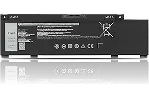 K KYUER 51Wh 266J9 Batterie pour Dell G3 15 3500 3590 3790 G5 15 5500 5505 SE Inspiron 5490 INS 15PR-1545W 1548BR 1645W 1742W M4GWP C9VNH PN1VN 415CG MV07R 0266J9 0PN1VN 0415CG 0M4GWP P89F P89F001