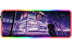 Bimormat Anime Podkładka pod mysz dla graczy, 800 x 300 x 3 mm, duża, XXL, podkładka na biurko z antypoślizgową gumową podstawą i trwałymi zszytymi krawędziami dla spersonalizowanych graczy (80 x 30