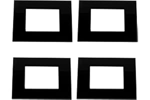 BRATEK Plaques Living pour prises électriques murales, 4 plaques 3 modules compatibles avec Bticino Living, plaques pour interrupteurs muraux